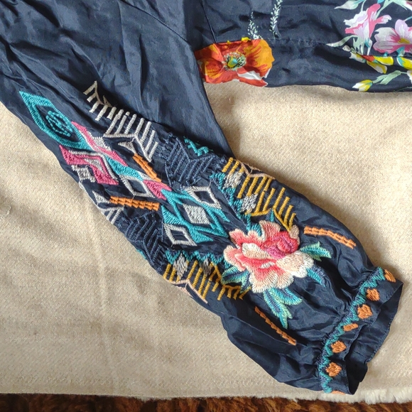 Silk Floral Johnny Was Dress - Picture 3 of 6